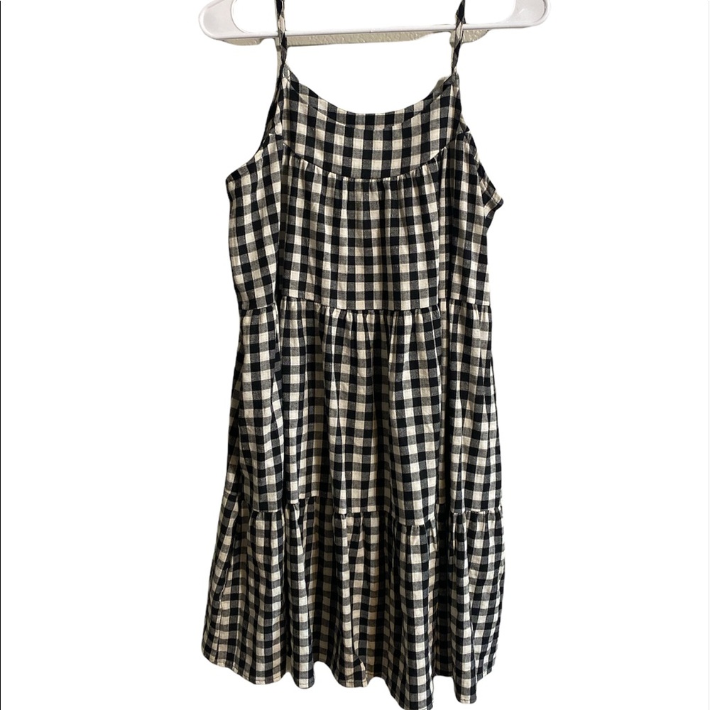 Hayden Los Angeles Plaid Tiered Ruffle Dress Size L NWT